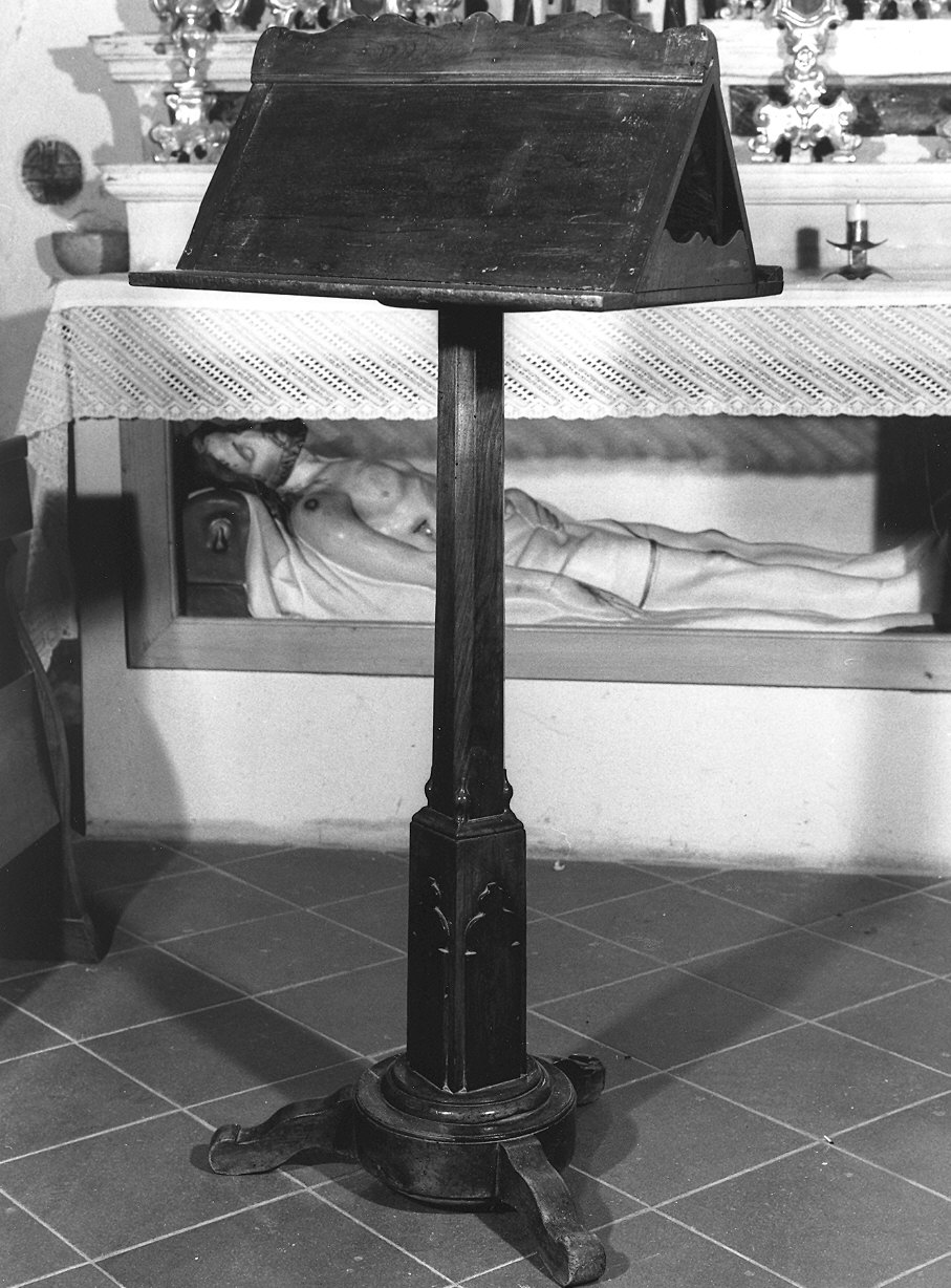 leggio a fusto - ambito parmense (ultimo quarto sec. XIX)