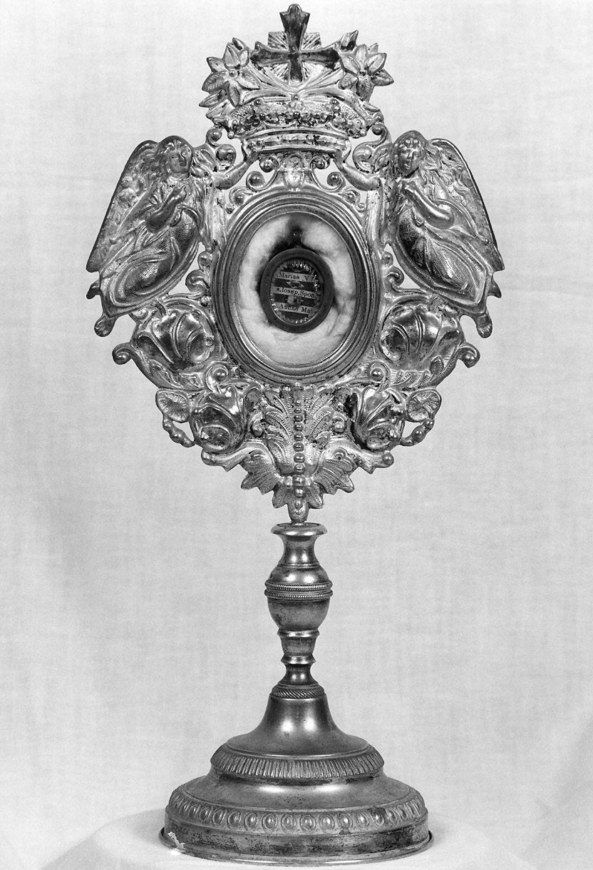 reliquiario - a ostensorio - ambito parmense (primo quarto sec. XX)