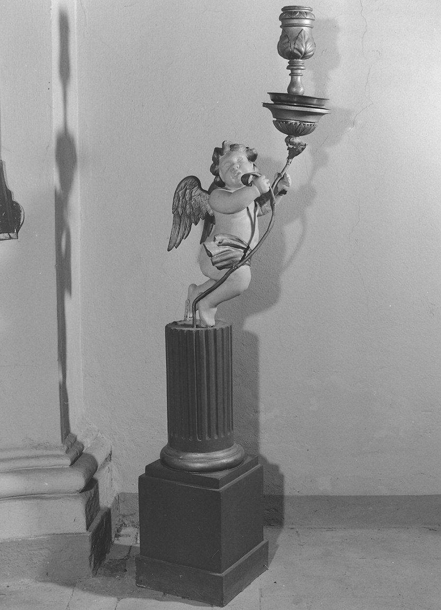 angelo reggicandelabro (statua) - ambito parmense (sec. XIX)