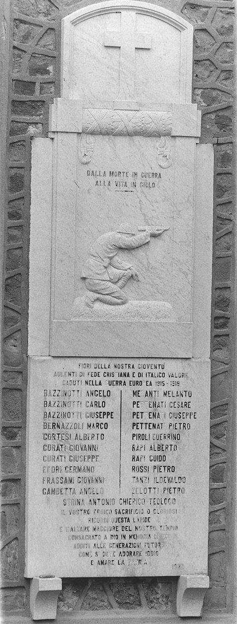 lapide commemorativa - ambito parmense (sec. XX)