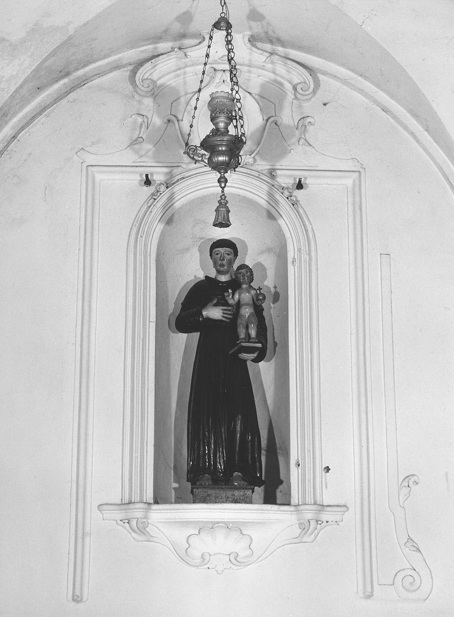 Sant'Antonio da Padova con il bambino (statua) - ambito parmense (sec. XIX)