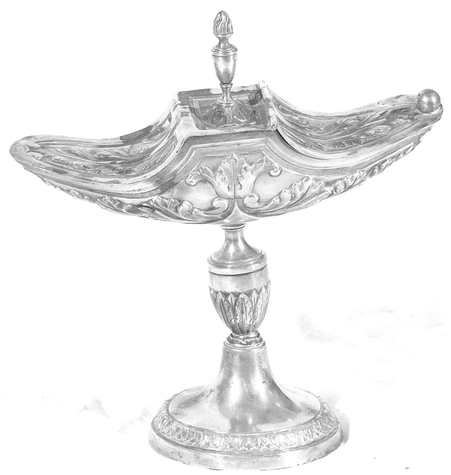 navicella portaincenso - a doppia valva, elemento d'insieme - ambito parmense (fine/inizio, prima metà secc. XVIII/ XIX, sec. XX)