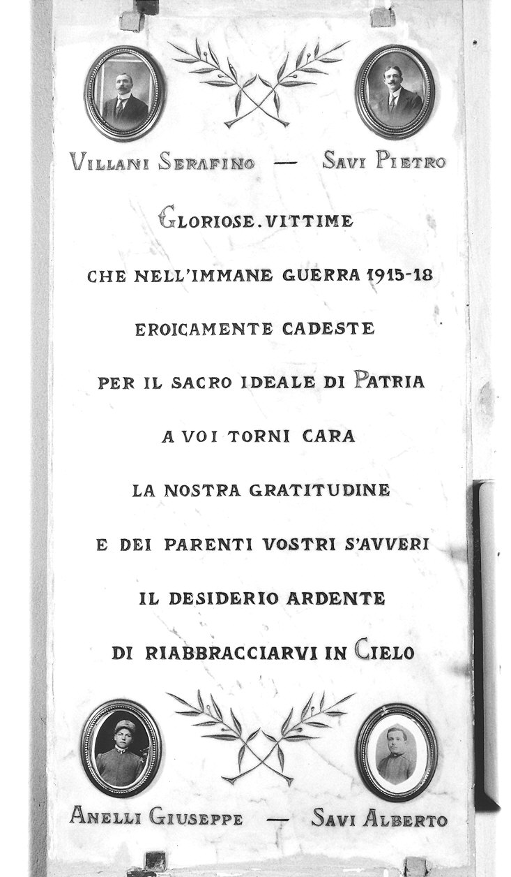 lapide commemorativa - ambito parmense (sec. XX)