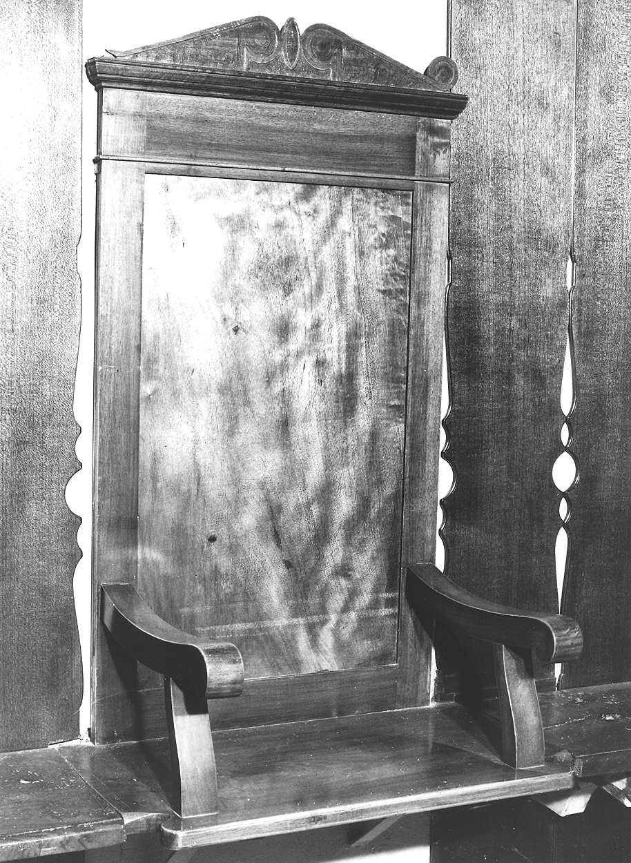 stallo del celebrante - ambito parmense (fine/inizio secc. XIX/ XX)