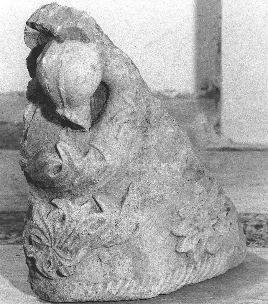 capitello, frammento - ambito parmense (prima metà sec. XII)