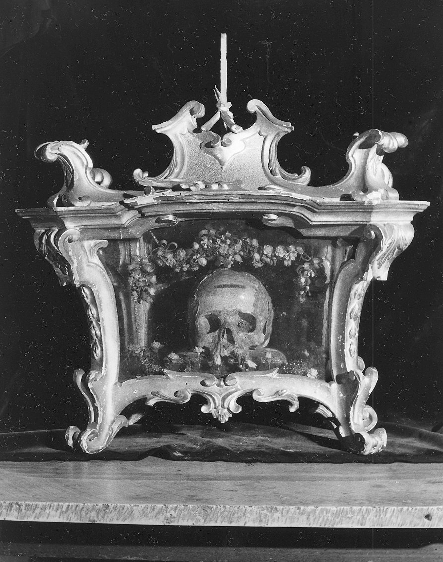 reliquiario a teca - a urna - ambito parmense (terzo quarto sec. XVIII)