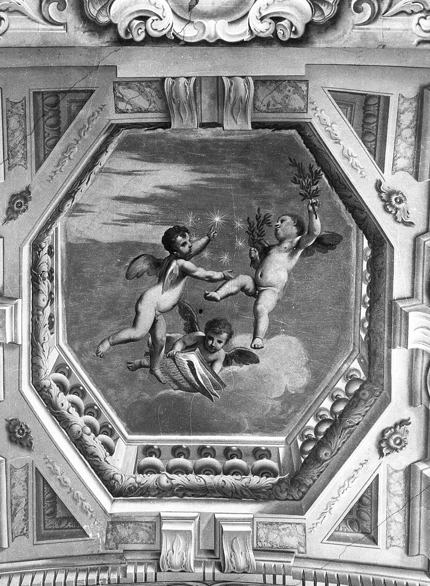 quadratura architettonica con angeli (decorazione pittorica, complesso decorativo) di Natali Giovan Battista (sec. XVIII)