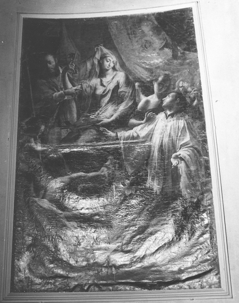 trionfo della Religione sull'Eresia con San Francesco di Sales e San Luigi Gonzaga (dipinto) di Callani Gaetano (sec. XVIII)