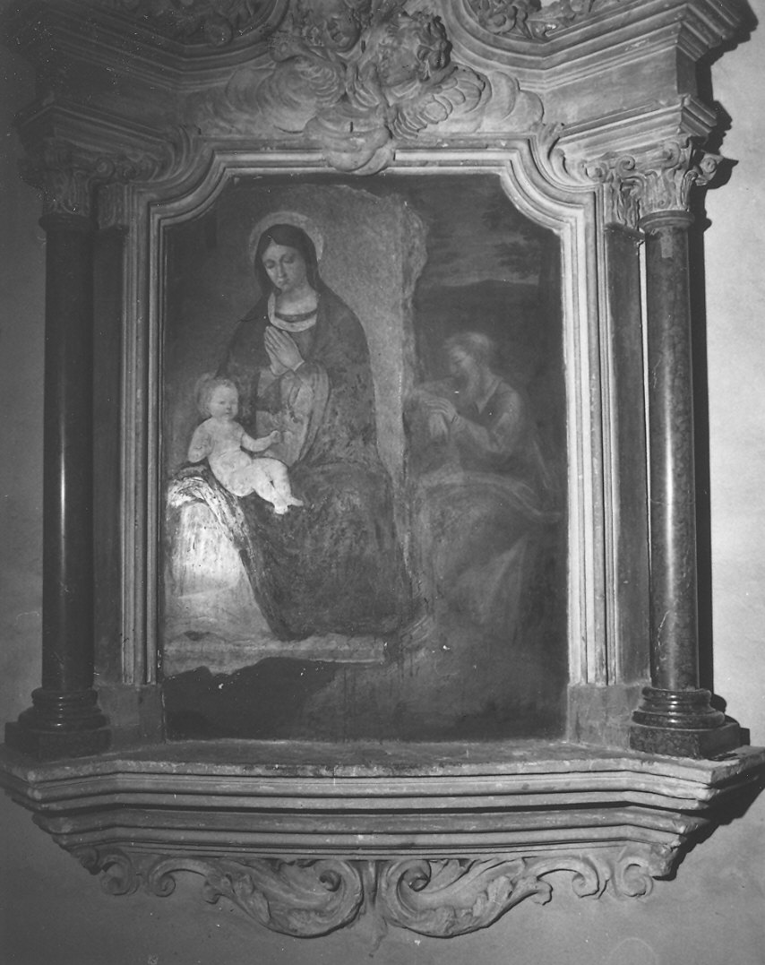 Madonna con Bambino e San Giuseppe (dipinto) di Araldi Alessandro (primo quarto sec. XVI)