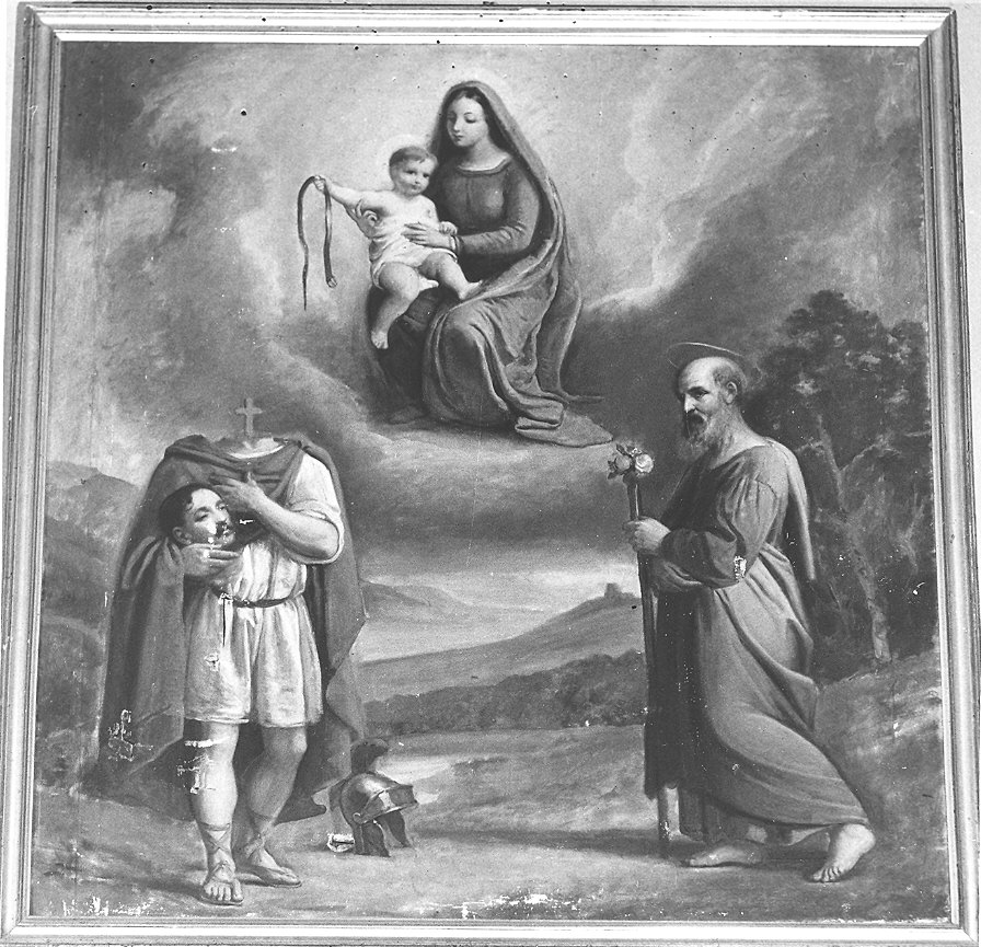Madonna della Cintola con San Donnino e San Giuseppe (dipinto) di Scherer Giorgio (sec. XIX)