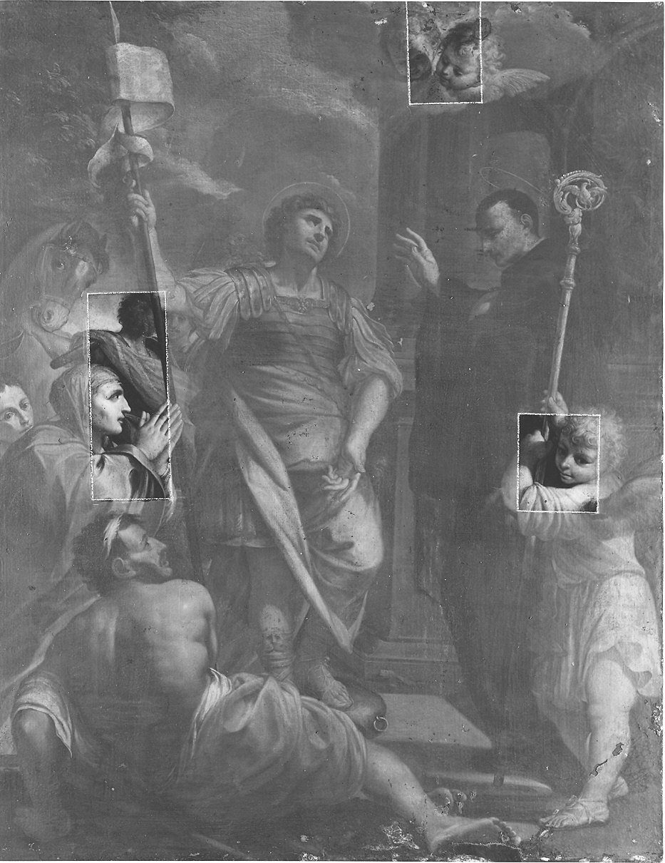 San Vitale e San Mauro con oranti (dipinto) di Oddi Mauro (sec. XVII)