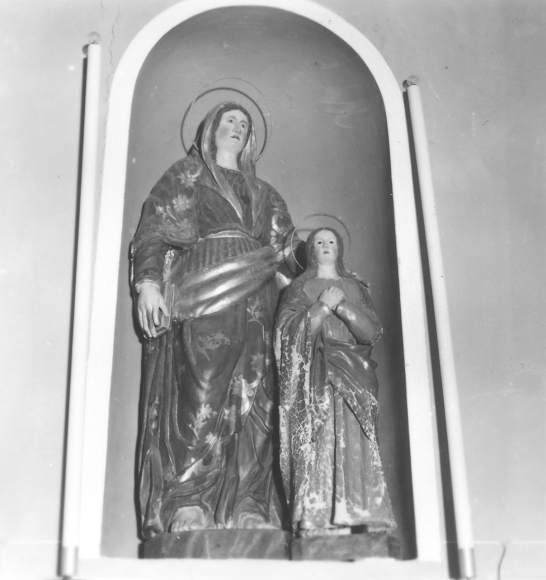 Sant'Anna e Maria Vergine bambina (gruppo scultoreo) - ambito parmense-piacentino (prima metà sec. XVII)