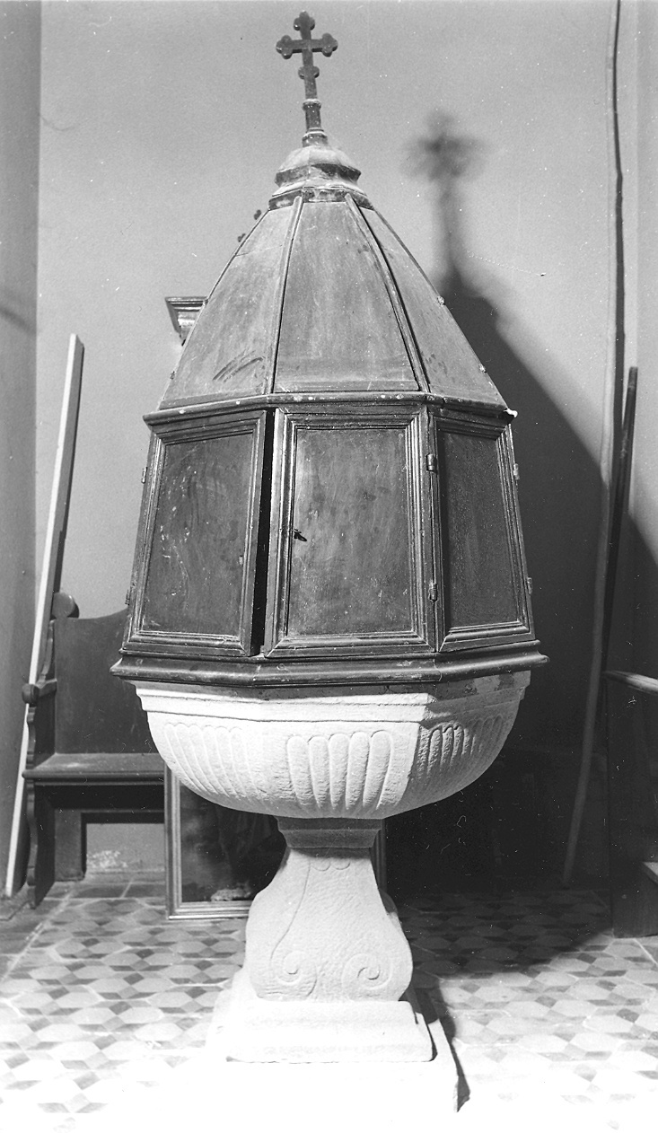 coperchio del fonte battesimale - ambito parmense-piacentino (fine sec. XVIII)