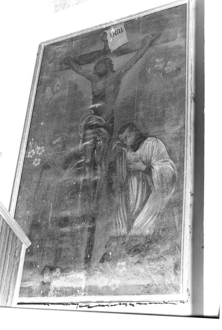 Cristo crocifisso con Sant'Antonio da Padova e San Luigi Gonzaga (dipinto) - ambito emiliano (seconda metà sec. XVIII)