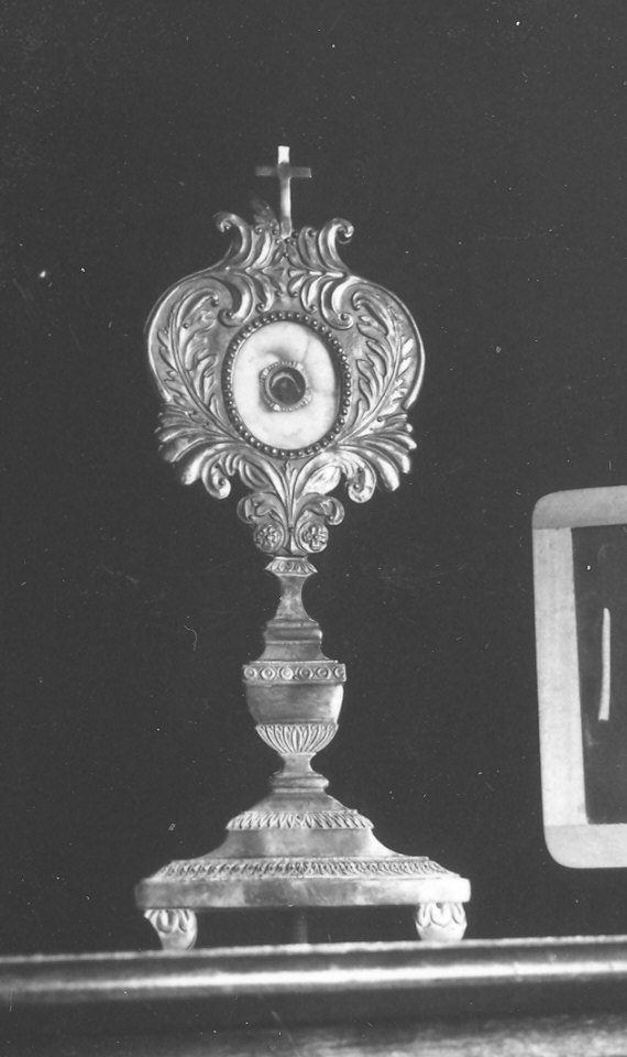 reliquiario - a ostensorio - ambito parmense (fine/inizio secc. XVIII/ XIX)