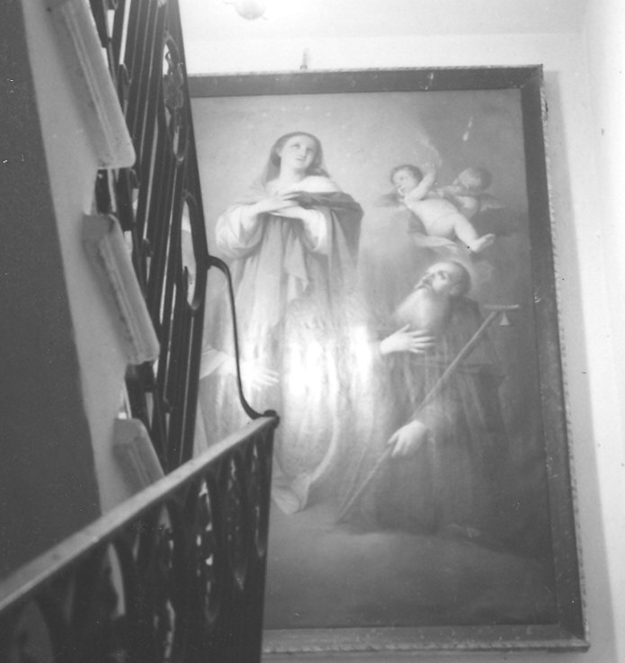 Madonna Immacolata con San Carlo Borromeo e Sant'Antonio abate (dipinto) - ambito parmense (sec. XIX)