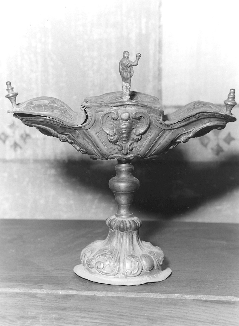 navicella portaincenso, elemento d'insieme - ambito parmense-piacentino (seconda metà sec. XVIII)