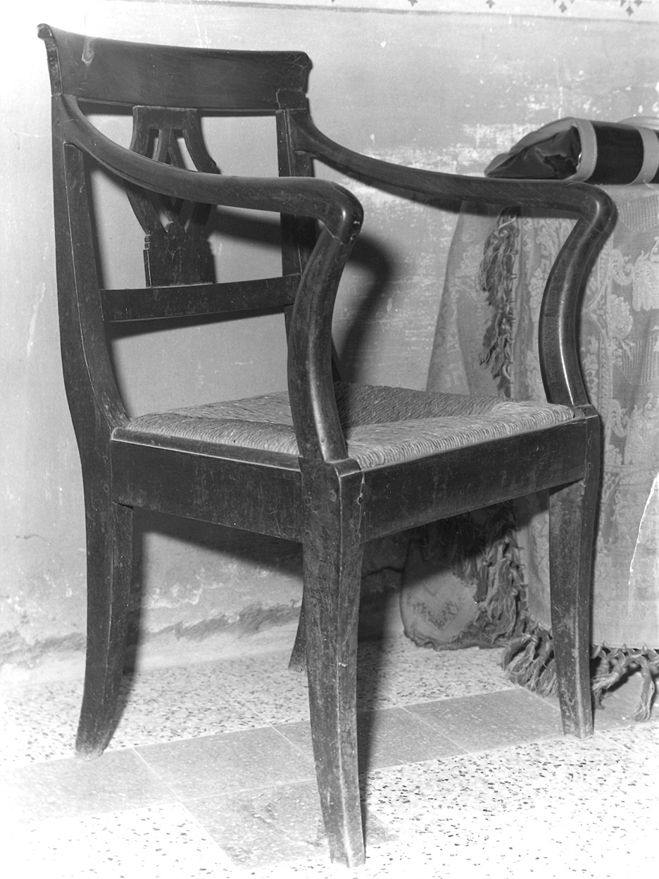 poltrona - ambito parmense-piacentino (prima metà sec. XIX)