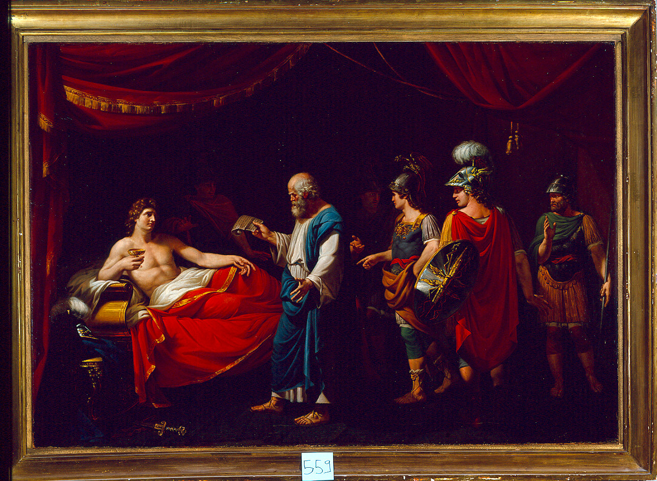 Alessandro e il suo medico Filippo (dipinto) di Denasde Joseph (sec. XVIII)