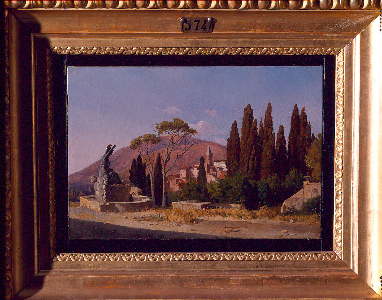 Parco vicino a Roma (dipinto) di Marchesi Luigi (sec. XIX)