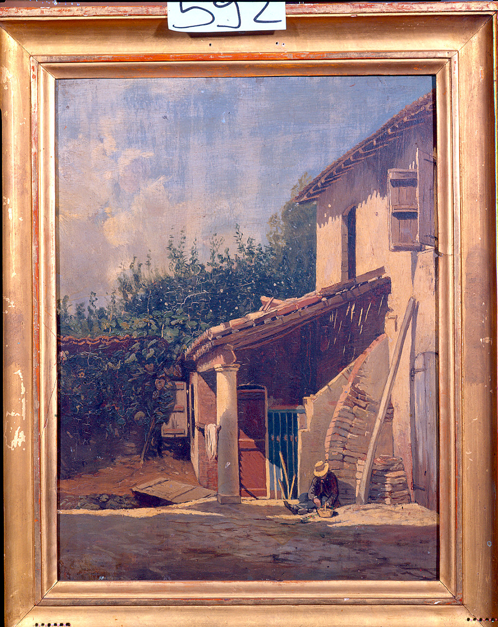 Mulino di Santo Spirito a Parma (dipinto) di Marchesi Salvatore (sec. XIX)
