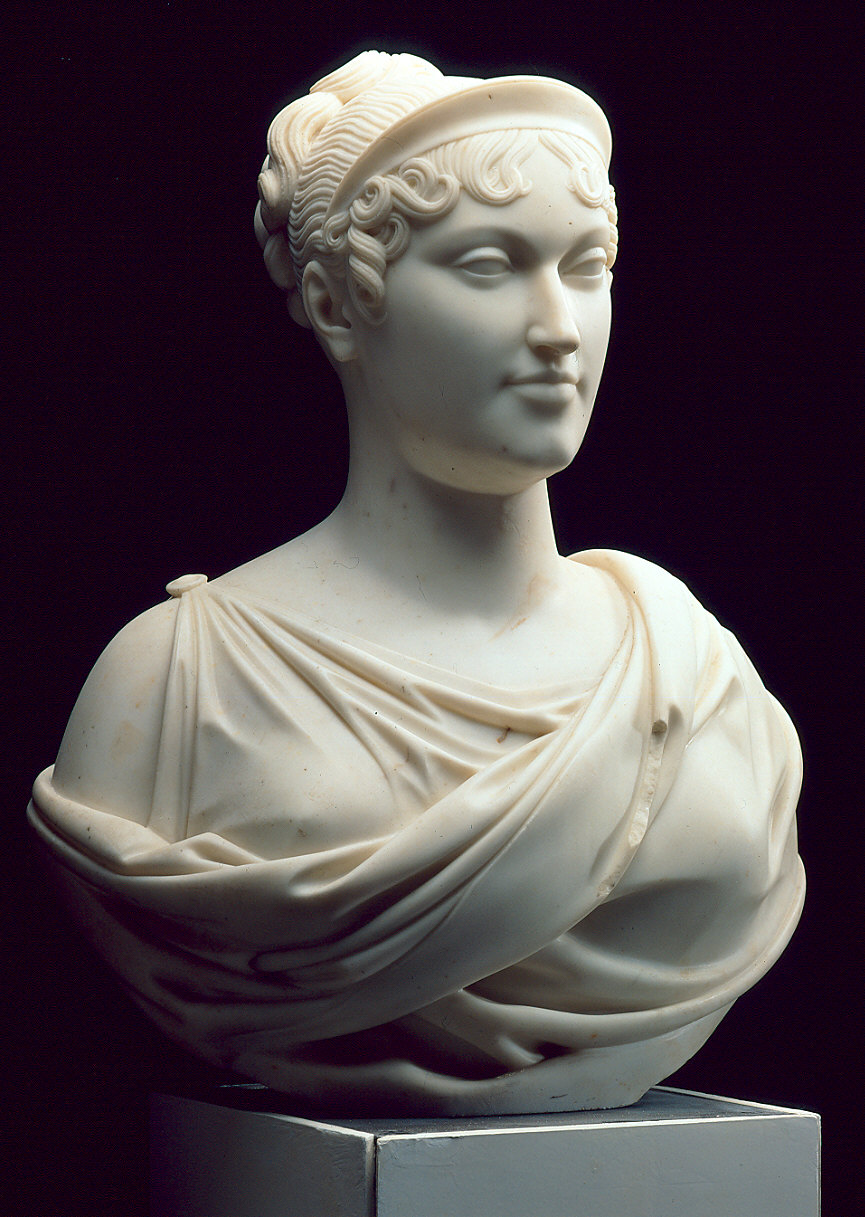 Busto ritratto di Maria Luigia d'Asburgo (scultura) di Triscornia Paolo (sec. XIX)