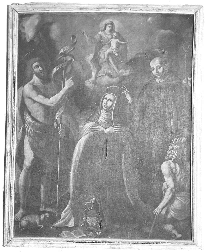 Madonna del Rosario con Santi (dipinto) - ambito emiliano (inizio sec. XVII)