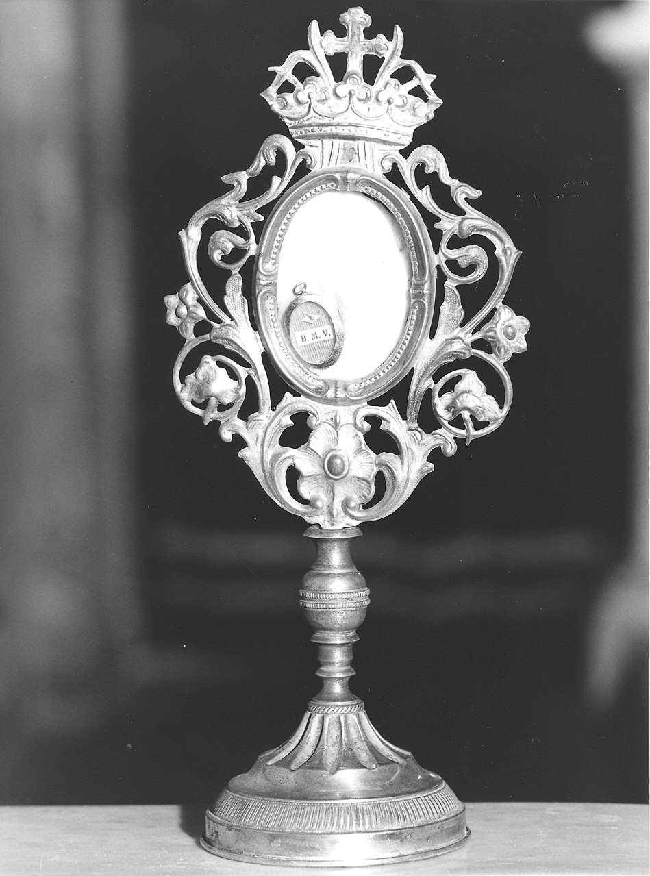 reliquiario - a ostensorio - ambito parmense (seconda metà sec. XIX)