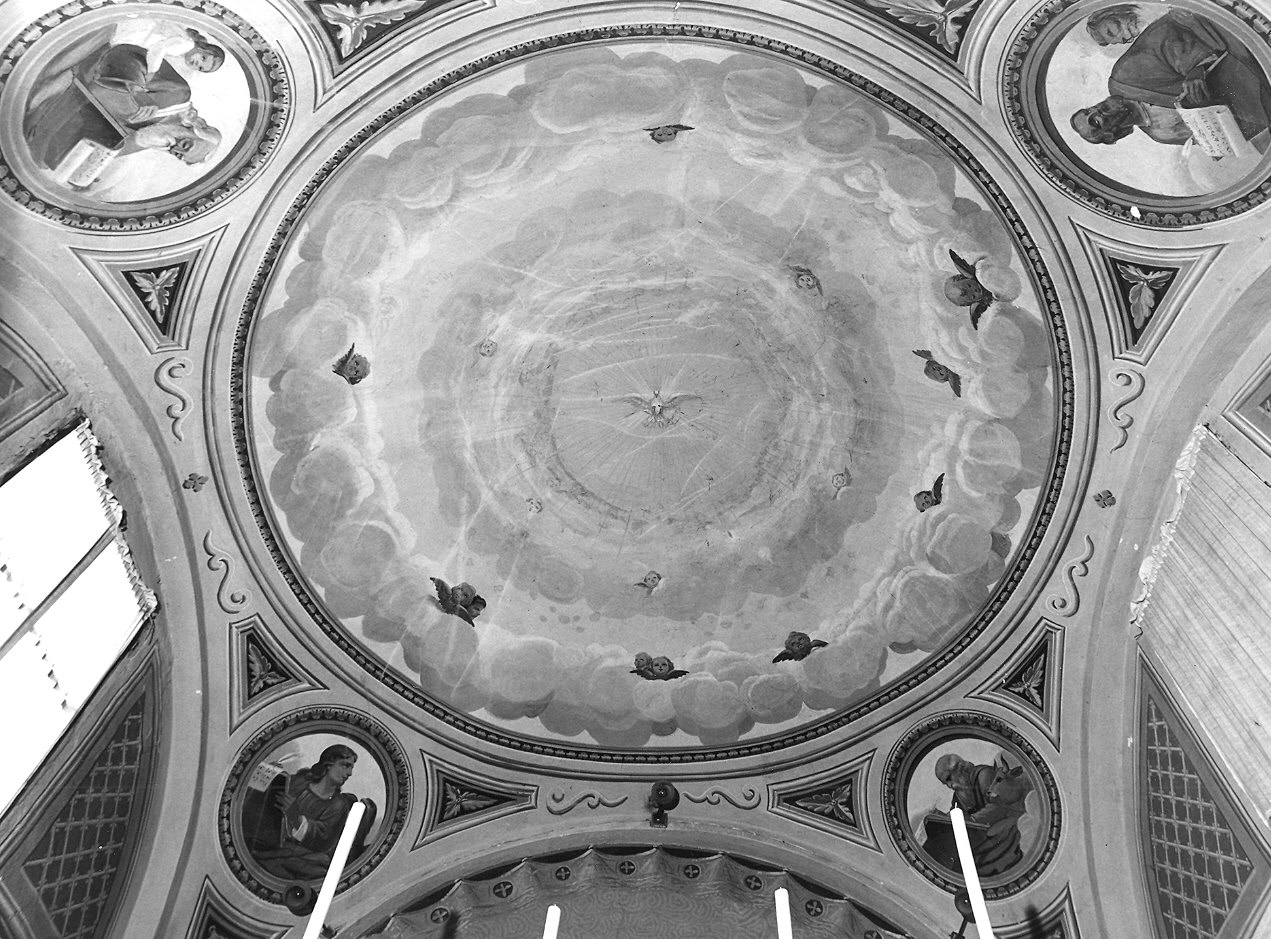 colomba dello Spirito Santo e cherubini (dipinto) - ambito parmense (primo quarto sec. XX)