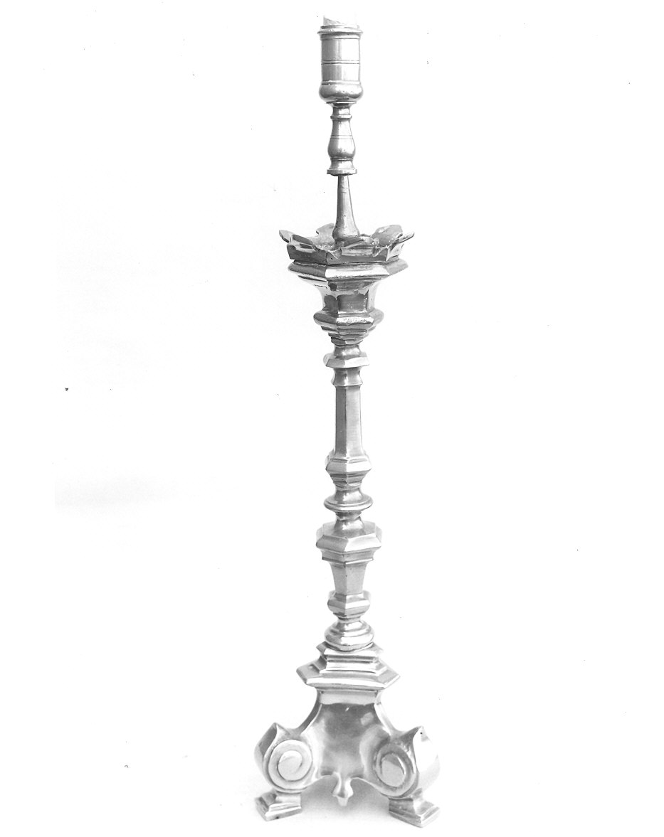 candeliere d'altare, serie - produzione Italia settentrionale (secc. XIX/ XX)