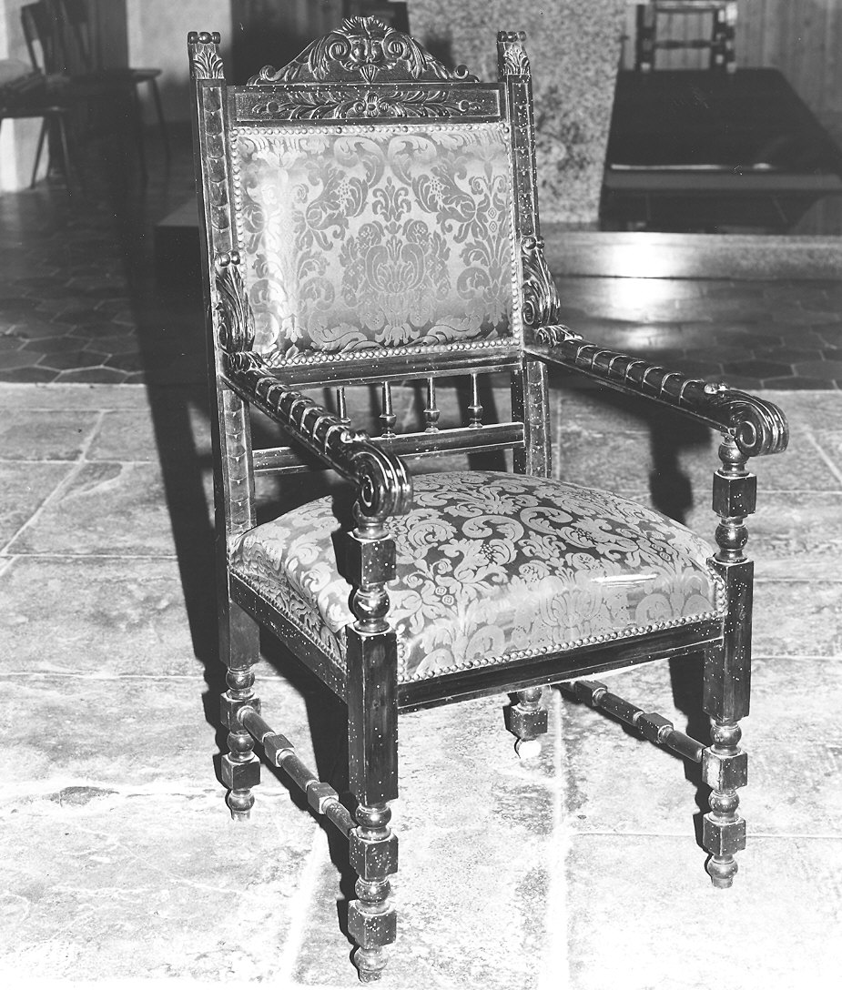 poltrona, elemento d'insieme - ambito parmense (secc. XVIII/ XIX)