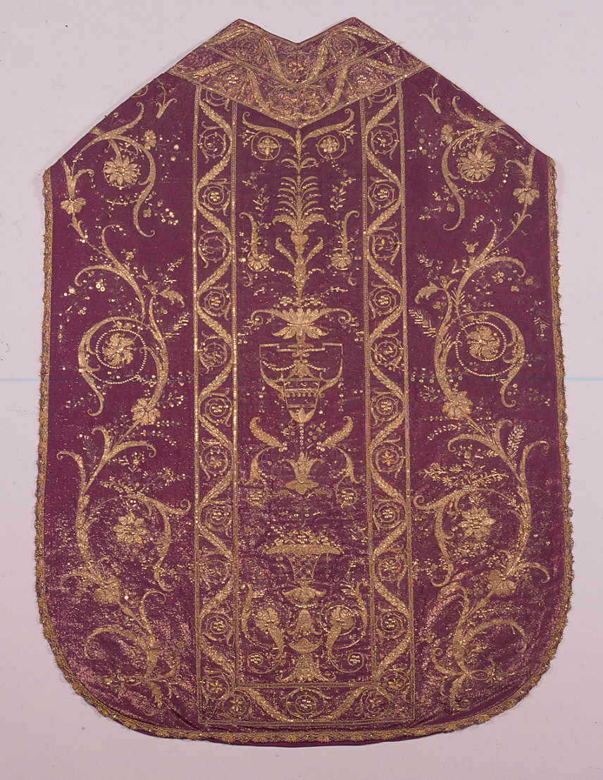 paramento liturgico, insieme - manifattura italiana (inizio sec. XIX)