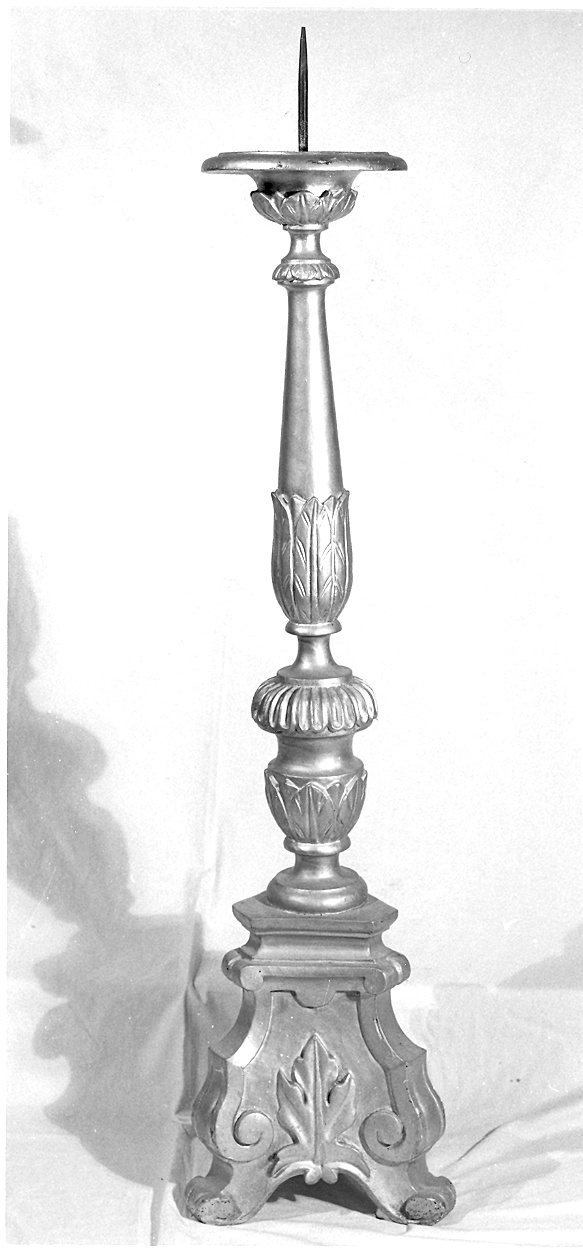 candeliere d'altare, serie - ambito parmense (sec. XIX)