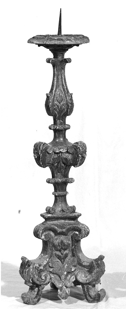 candeliere d'altare, serie - ambito parmense (seconda metà sec. XVIII)