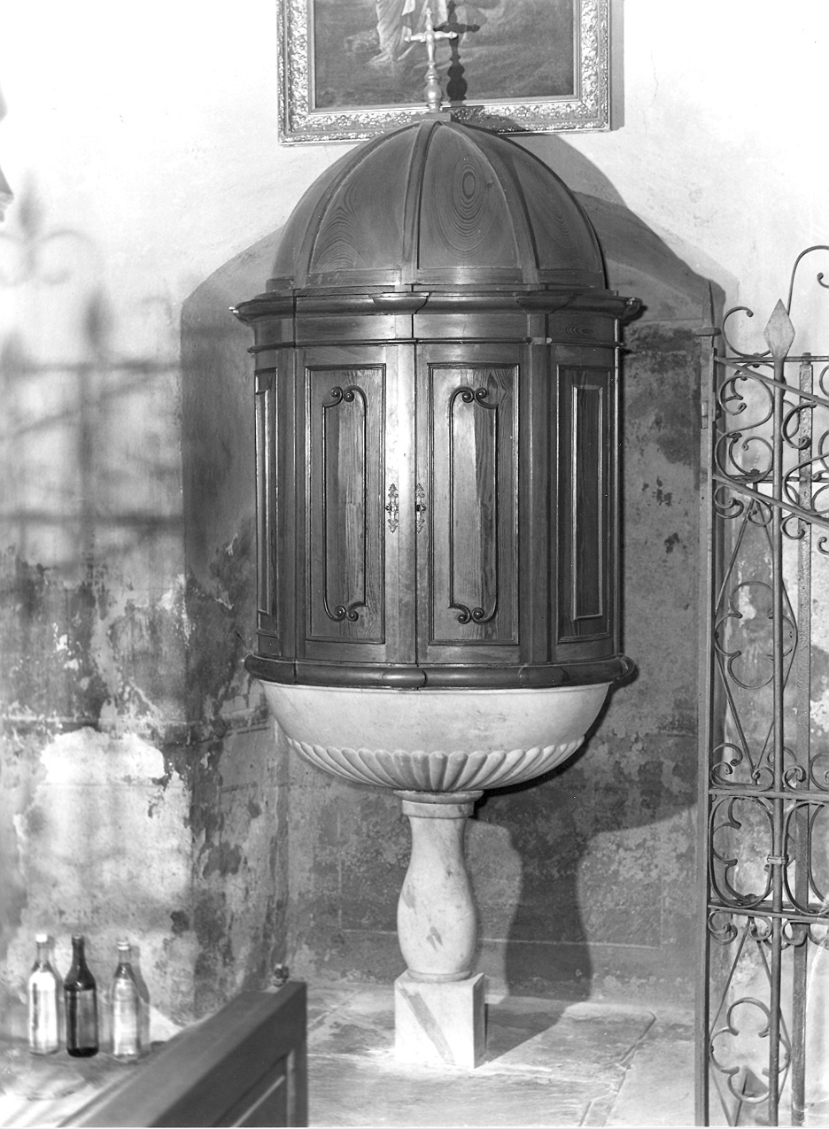 fonte battesimale - ambito parmense-piacentino (ultimo quarto sec. XVIII)