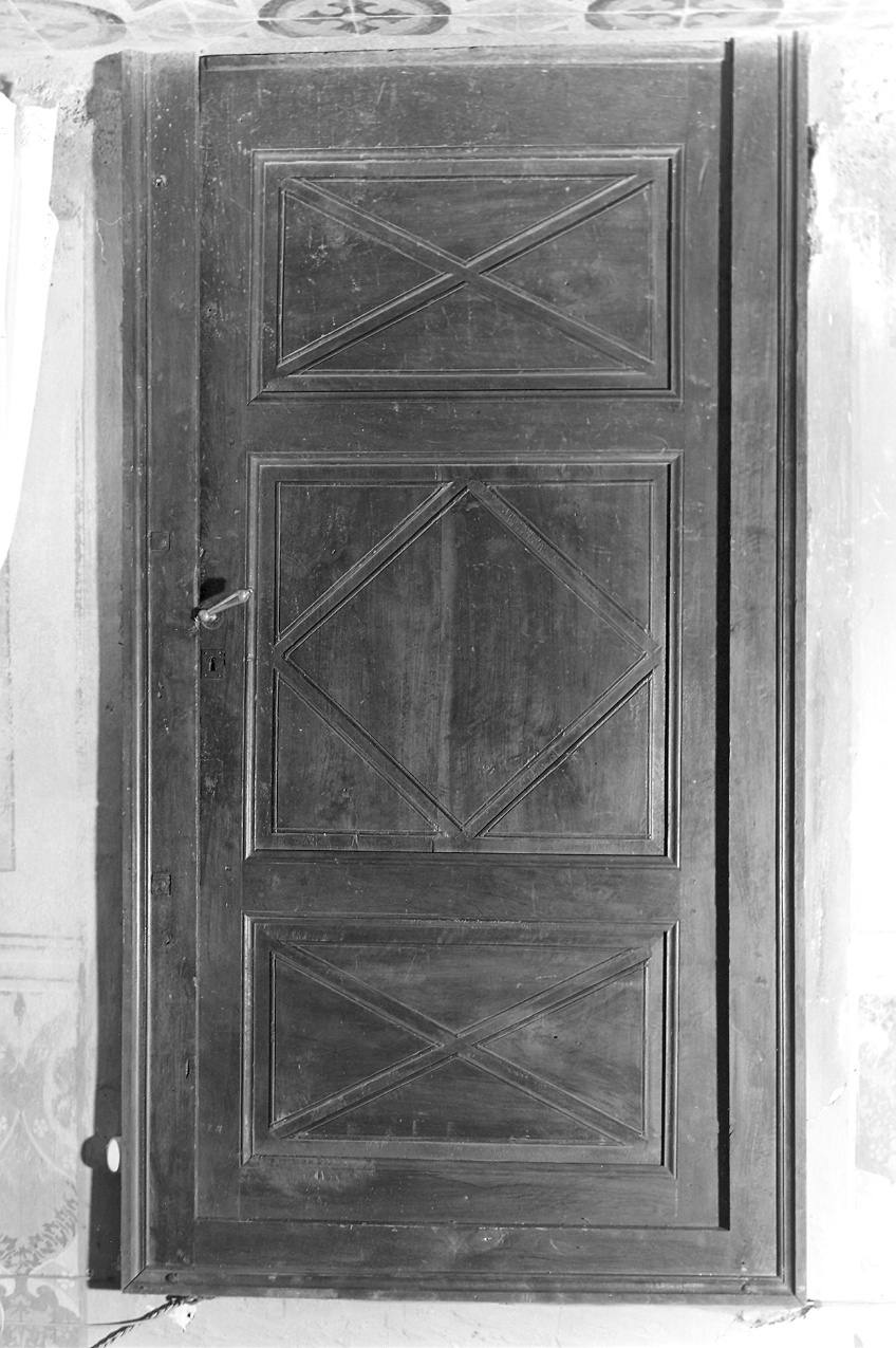 porta - ad un battente - ambito parmense-piacentino (seconda metà sec. XIX)