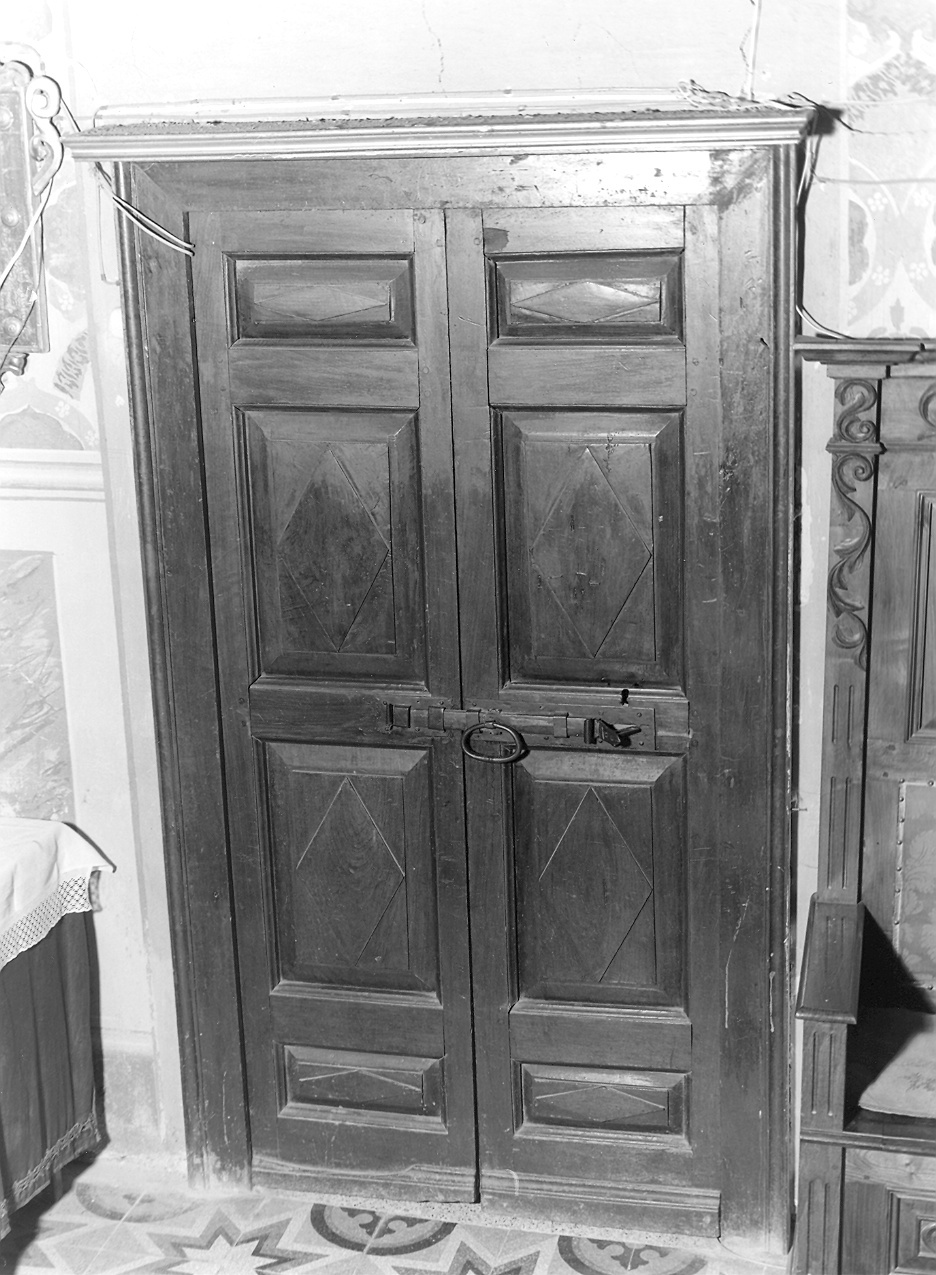 porta - a due battenti - ambito parmense-piacentino (ultimo quarto sec. XVIII)