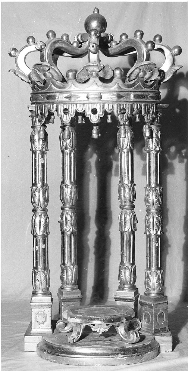 tronetto per esposizione eucaristica - ambito parmense (seconda metà sec. XIX)