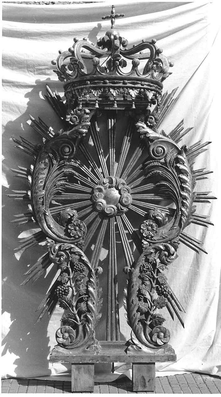 tronetto per esposizione eucaristica, frammento - ambito parmense (seconda metà sec. XIX)