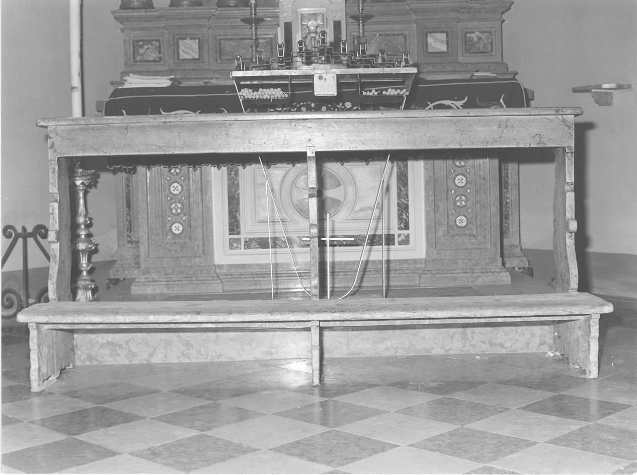 banco da chiesa - ambito parmense-piacentino (seconda metà sec. XVIII)