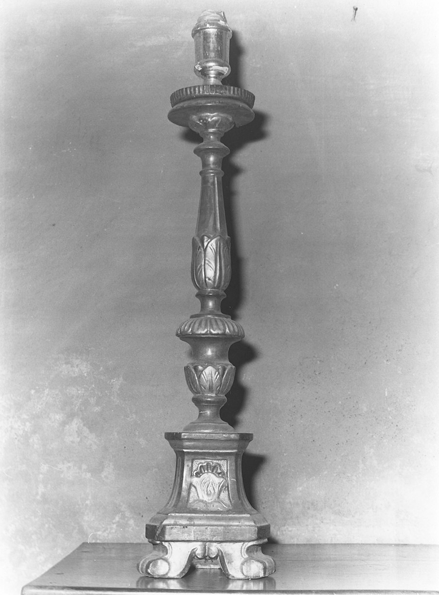 candeliere d'altare, serie - ambito parmense-piacentino (fine/inizio secc. XVIII/ XIX)