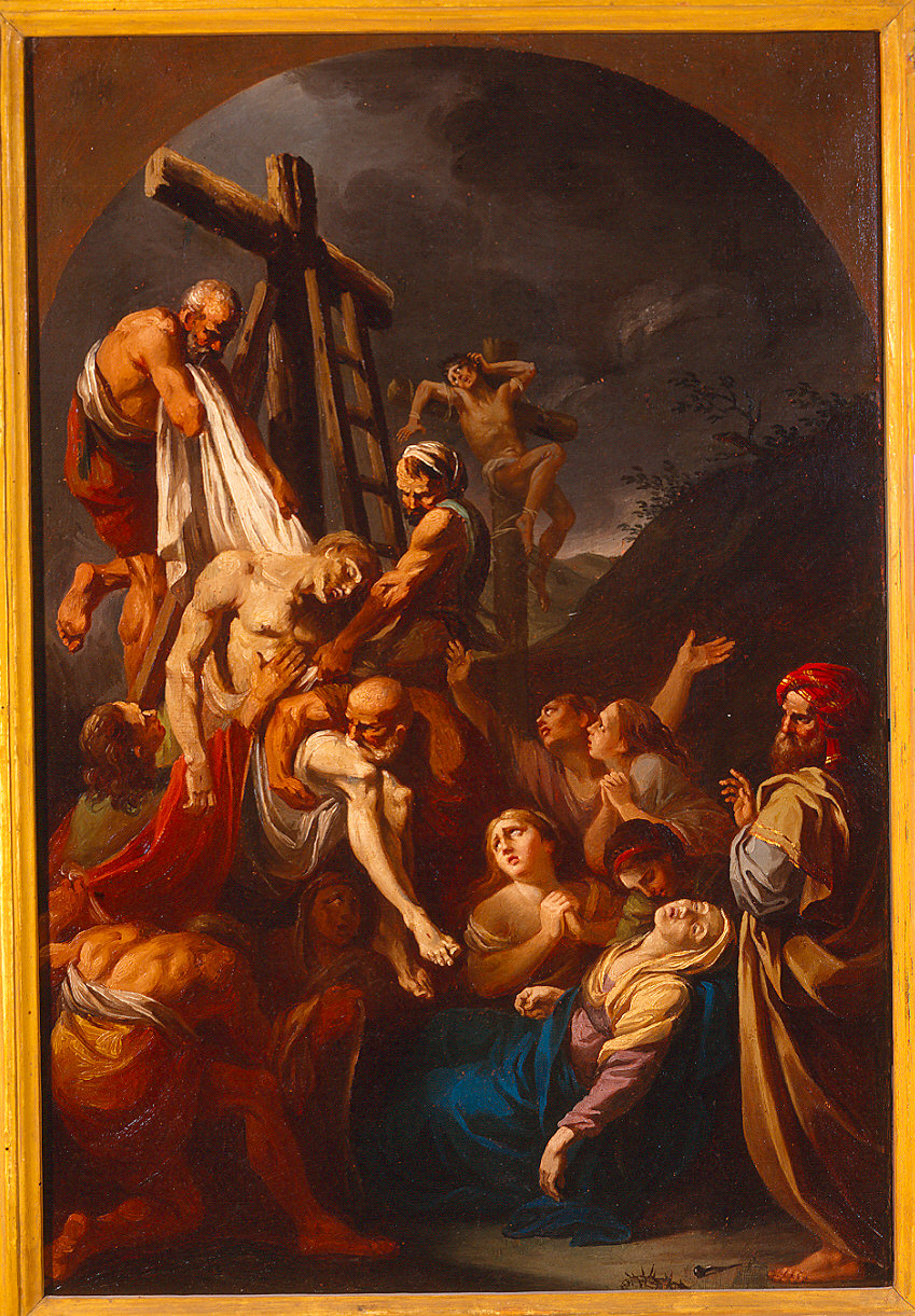 Deposizione di Cristo dalla croce (dipinto) di Martini Biagio (secc. XVIII/ XIX)