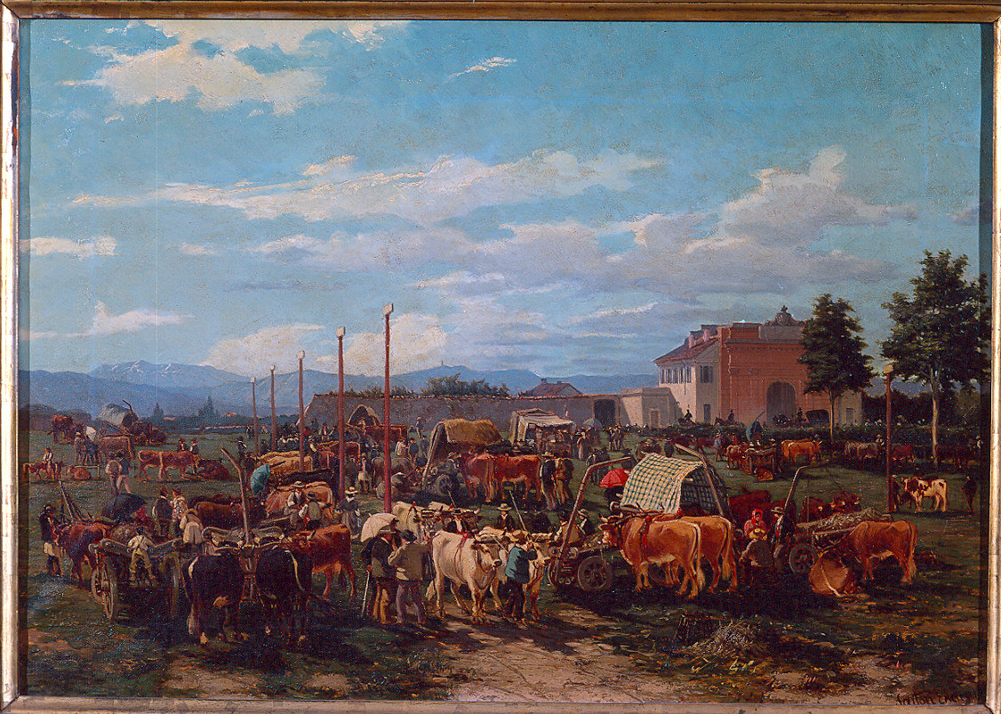 Fiera di Parma (dipinto) di Sartori Enrico (sec. XIX)