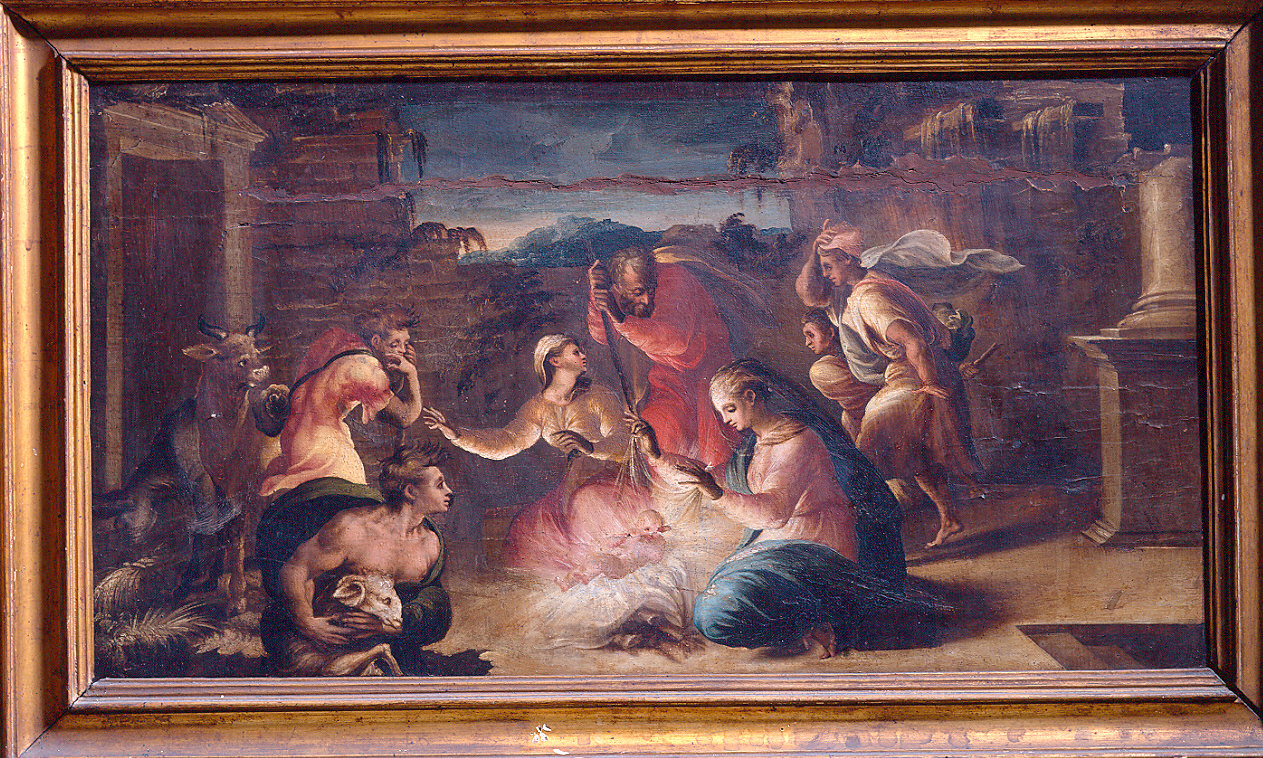 Adorazione dei pastori (dipinto) - ambito parmense (seconda metà sec. XVI)