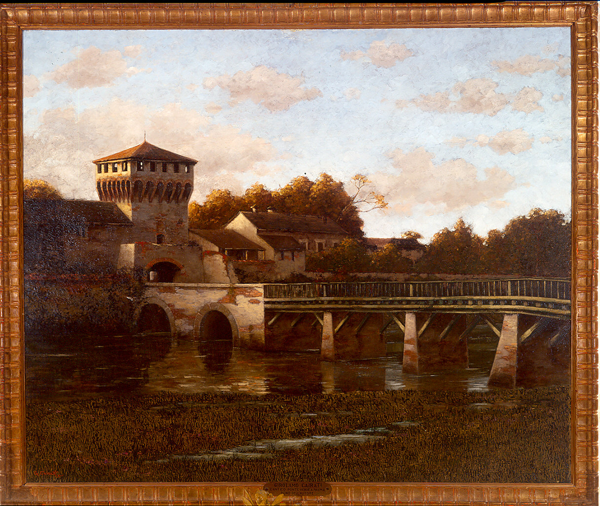 Il Ponte Verde (dipinto) di Cairati Girolamo (sec. XX)
