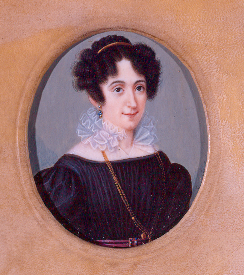 Ritratto di una dama della famiglia Coulliaux (miniatura) di Pasini Antonio (cerchia) (sec. XIX)
