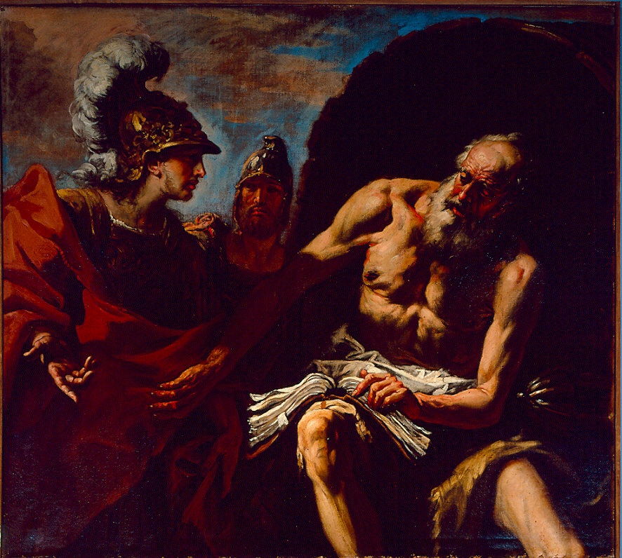 Diogene e Alessandro (dipinto) di Ricci Sebastiano (sec. XVII)