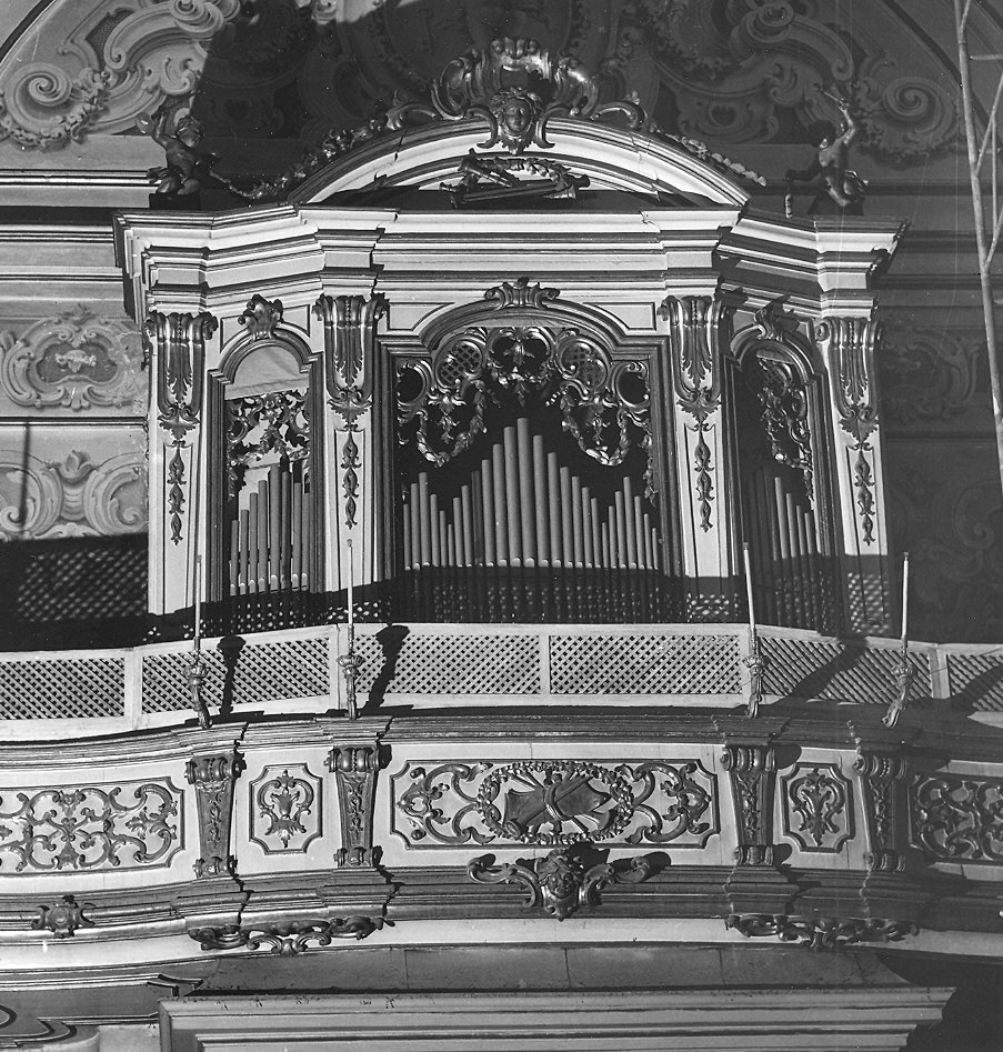 tribuna e cassa d'organo, insieme di Bernardi Gherardo detto Gherardi Bernardo (seconda metà sec. XVIII)
