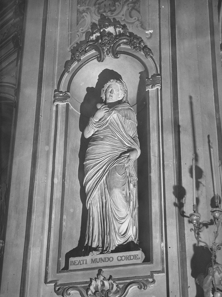 La Purezza di cuore, Personificazione di una delle Beatitudini (statua, elemento d'insieme) di Callani Gaetano (sec. XVIII)