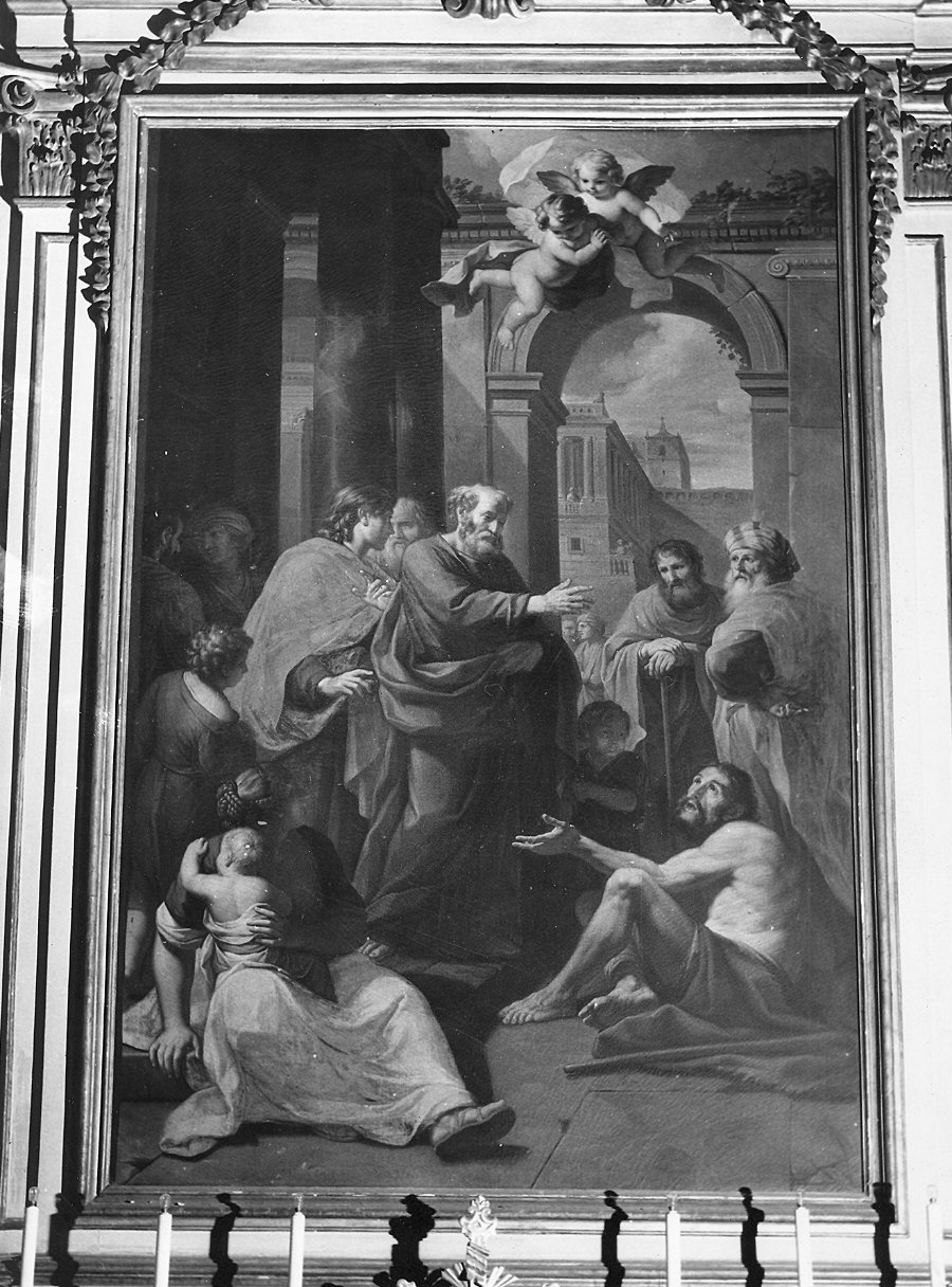 San Pietro risana lo storpio (dipinto) di Gottardi Giovanni (sec. XVIII)
